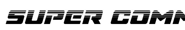 Super Commando font preview