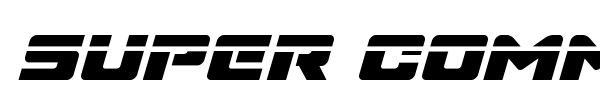 Super Commando font preview