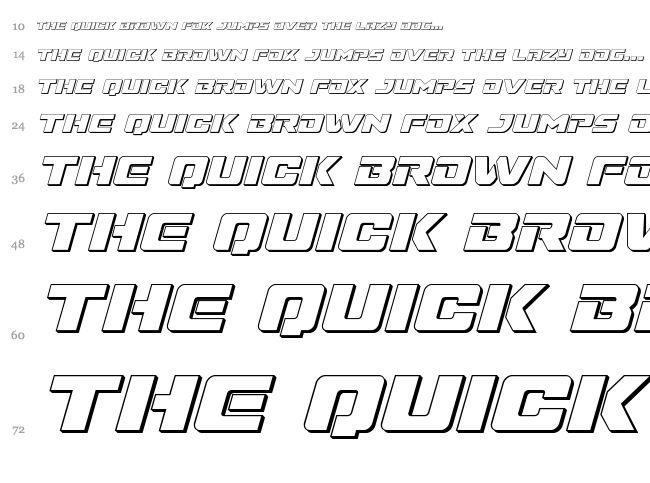 Super Commando font waterfall