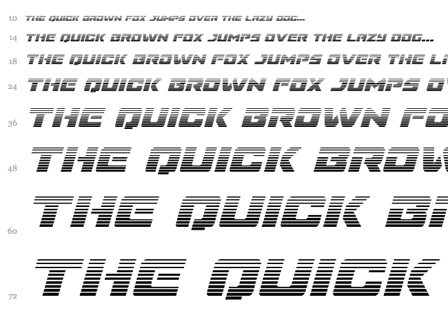 Super Commando font waterfall