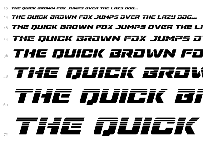Super Commando font waterfall