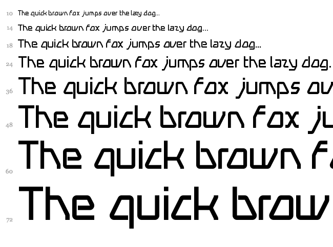 Swerve font waterfall