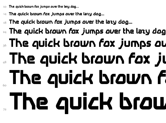 Swerve font waterfall