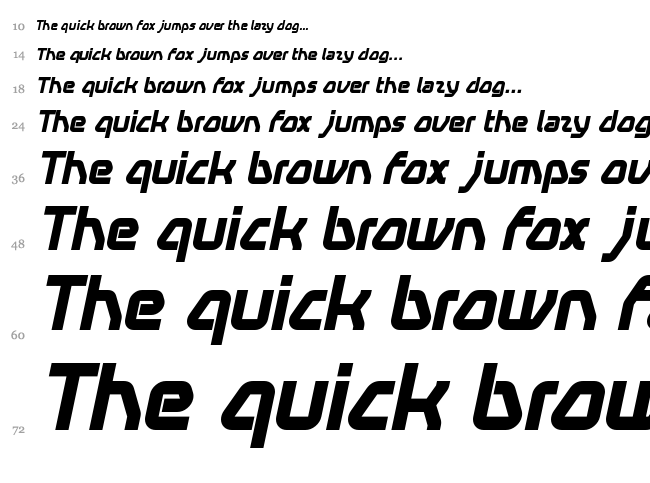 Swerve font waterfall