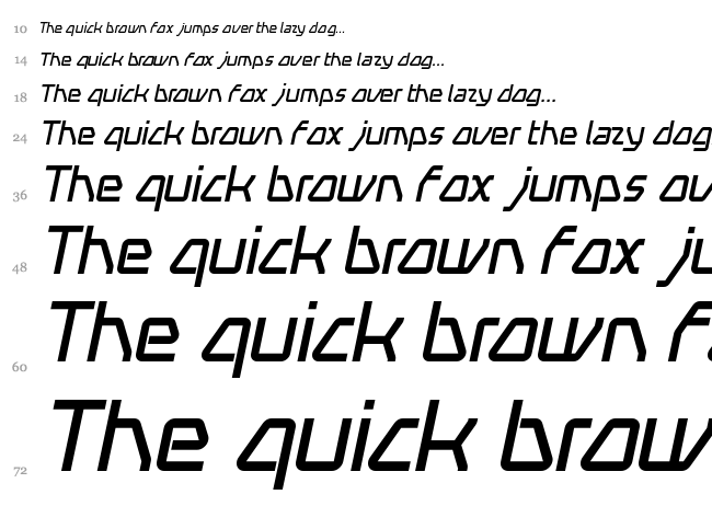Swerve font waterfall