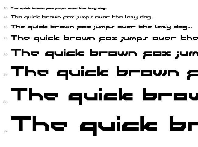 Synthek LDR font waterfall