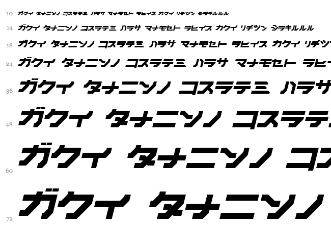 Synthek LDR font waterfall
