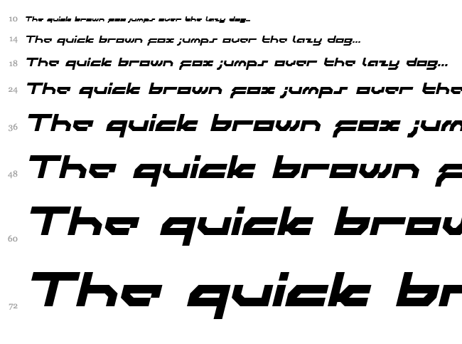 Synthek LDR font waterfall