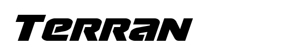 Terran font preview