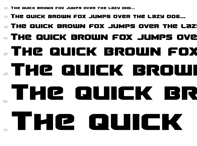 Terran font waterfall