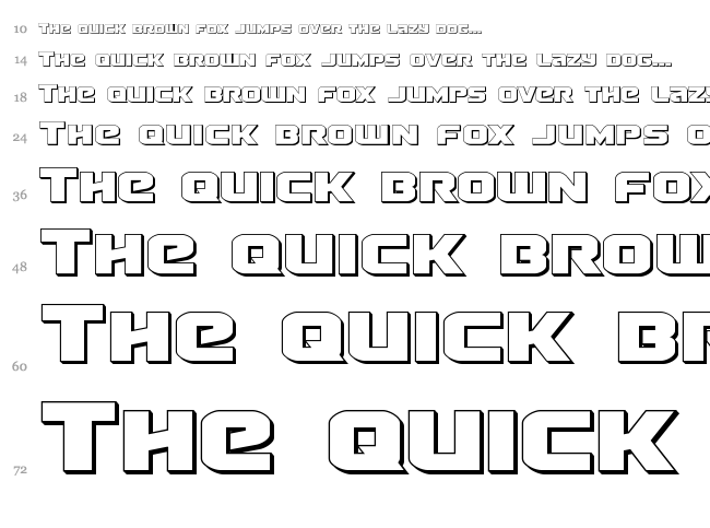 Terran font waterfall