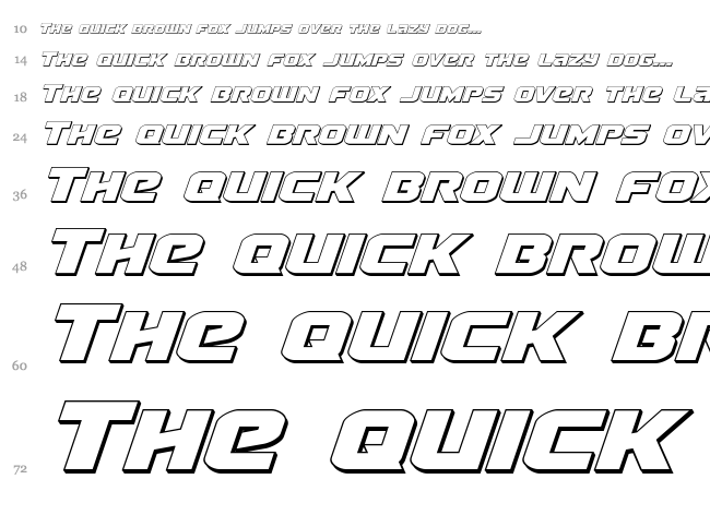 Terran font waterfall
