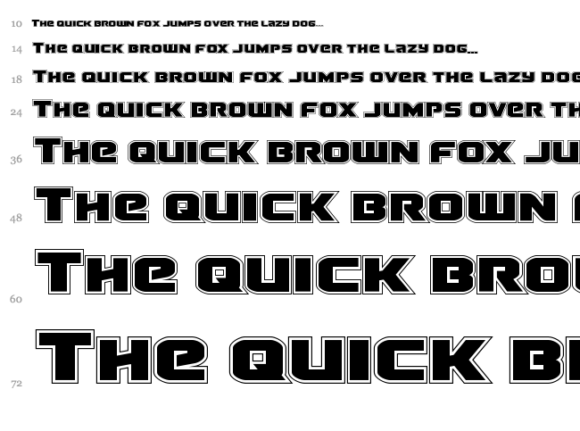 Terran font waterfall