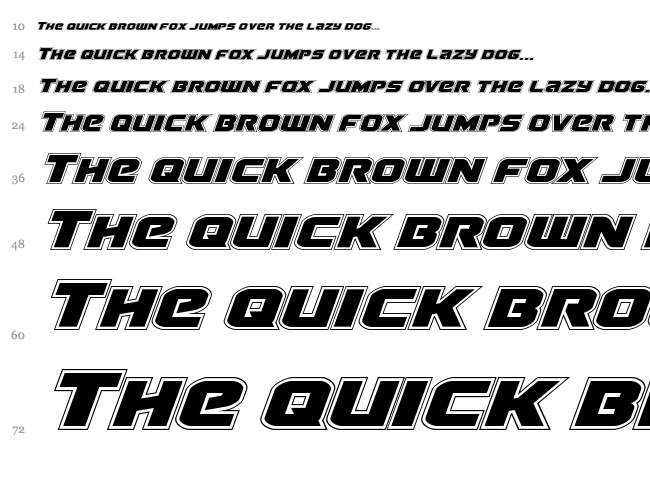 Terran font waterfall