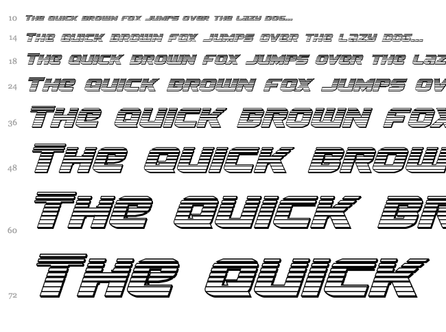 Terran font waterfall