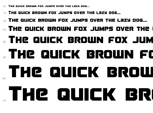 Terran font waterfall