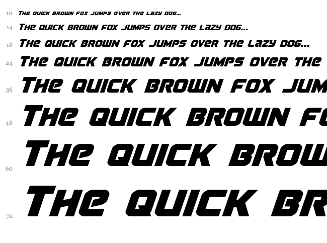 Terran font waterfall