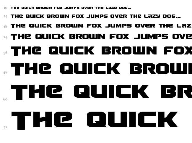 Terran font waterfall