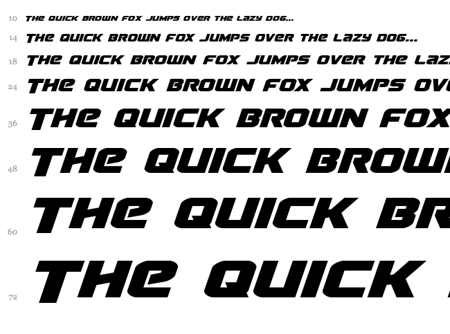 Terran font waterfall