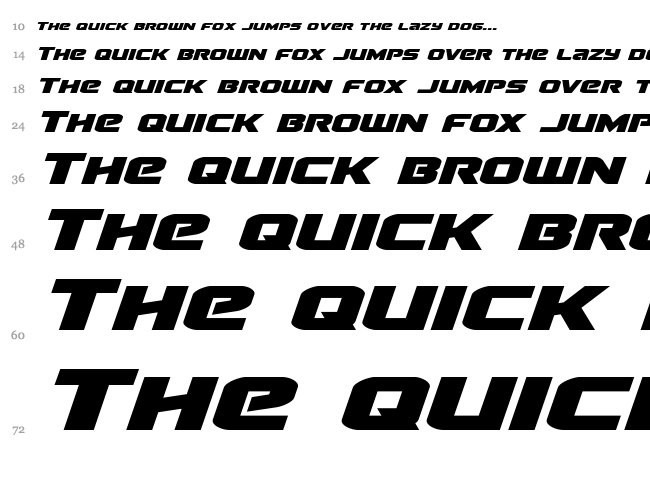 Terran font waterfall