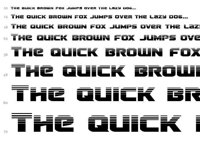 Terran font waterfall