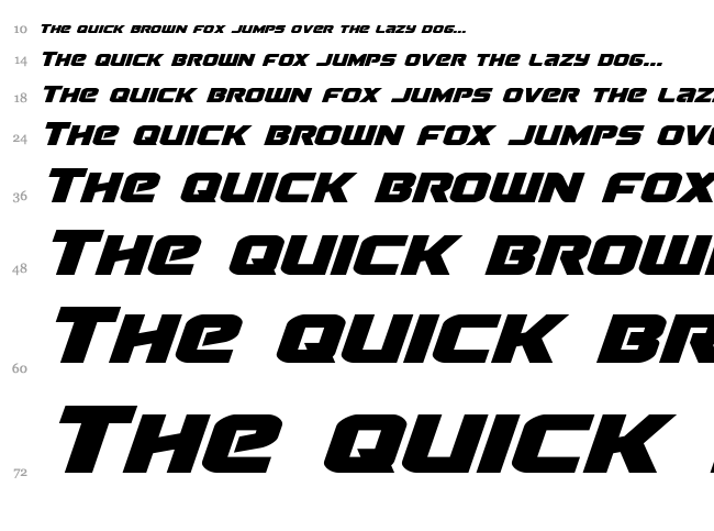 Terran font waterfall
