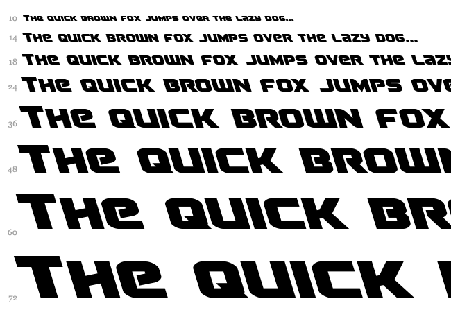 Terran font waterfall
