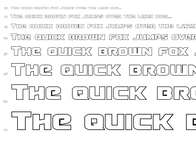 Terran font waterfall