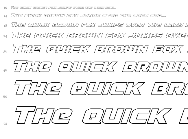 Terran font waterfall