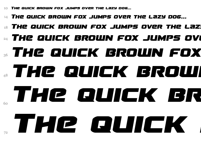 Terran font waterfall