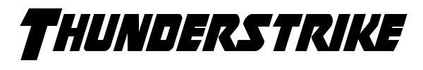Thunderstrike font preview