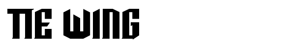 Tie Wing font