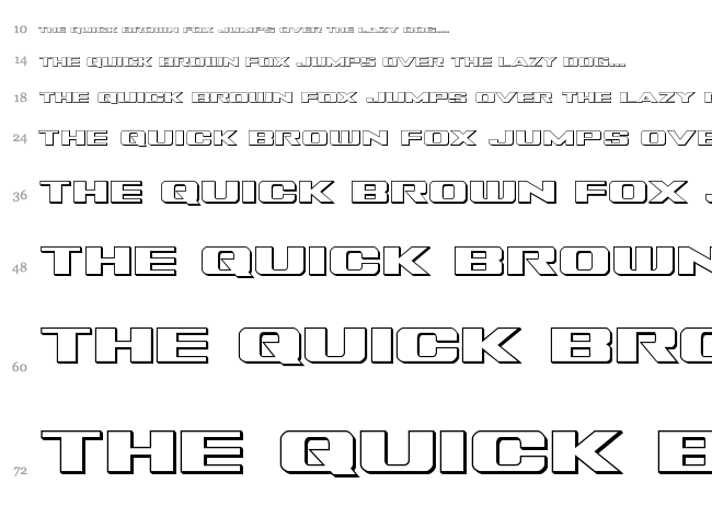 Tigershark font waterfall