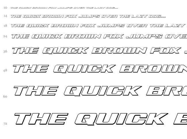Tigershark font waterfall