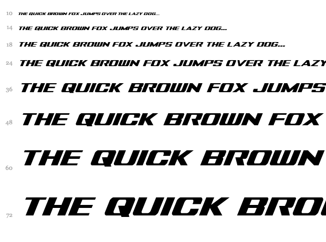 Tigershark font waterfall