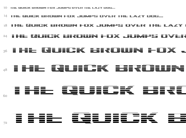 Tigershark font waterfall