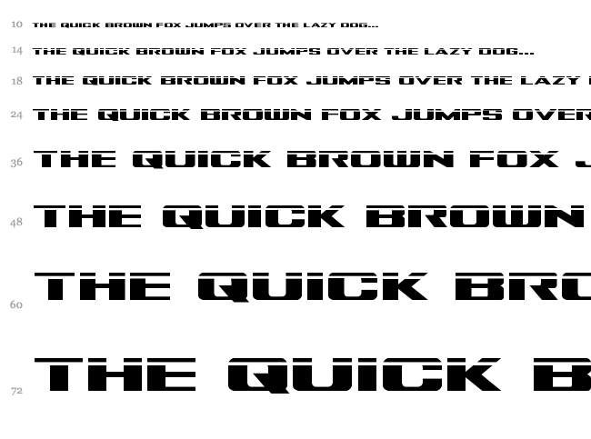 Tigershark font waterfall