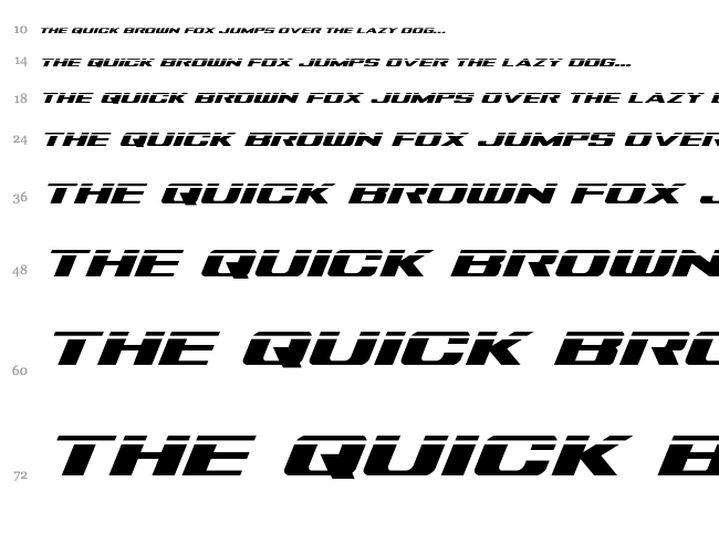 Tigershark font waterfall