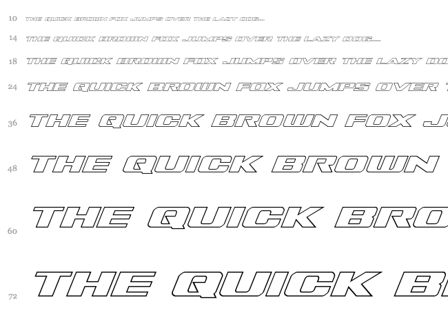 Tigershark font waterfall