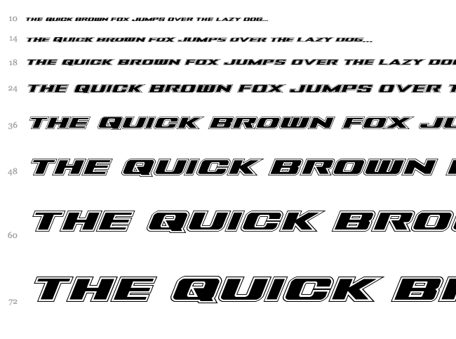Tigershark font waterfall