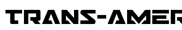 Trans-America font preview