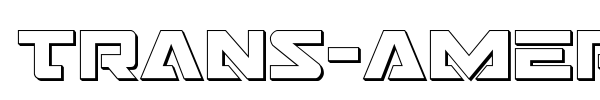 Trans-America font preview