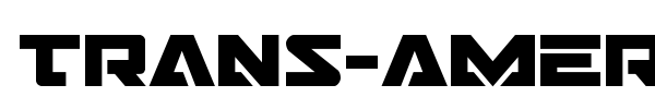 Trans-America font preview