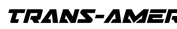 Trans-America font preview