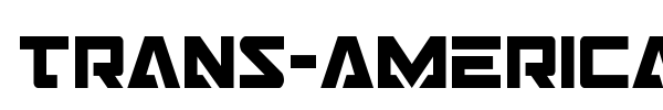 Trans-America font preview