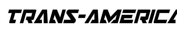 Trans-America font preview