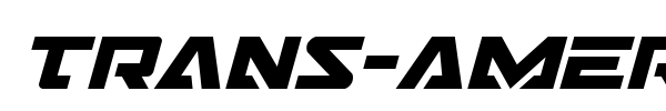 Trans-America font preview