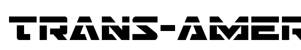 Trans-America font preview