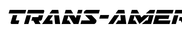 Trans-America font preview