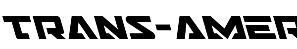 Trans-America font preview